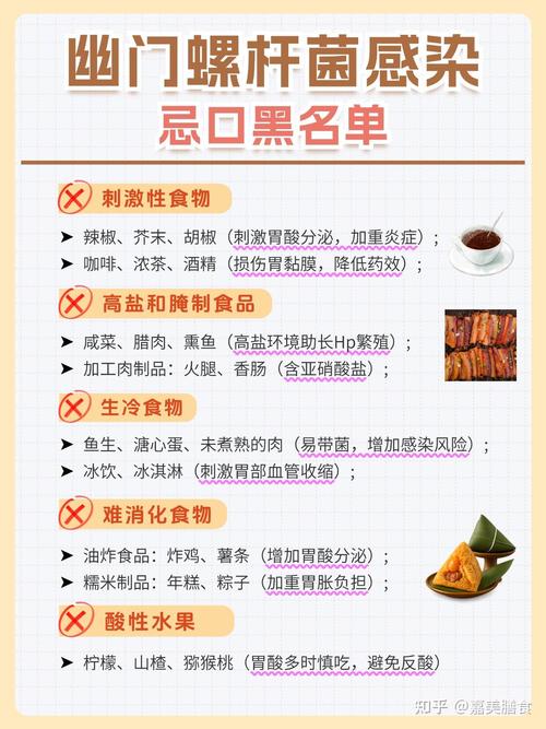 治疗幽门杆菌饮食禁忌